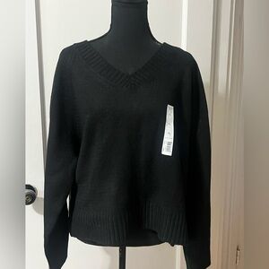 NWT Sonoma Black V-Neck Women’s Sweater